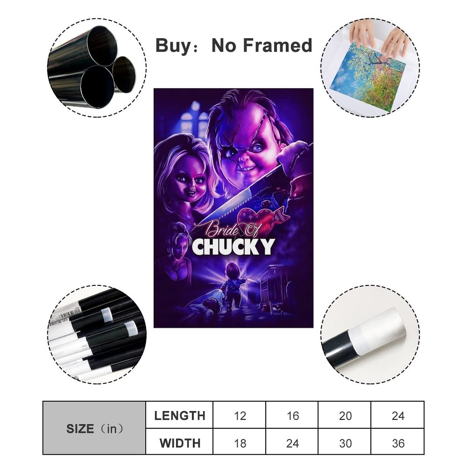 Horror Movie Poster Bride Of Chucky 1998 Poster Decorative
